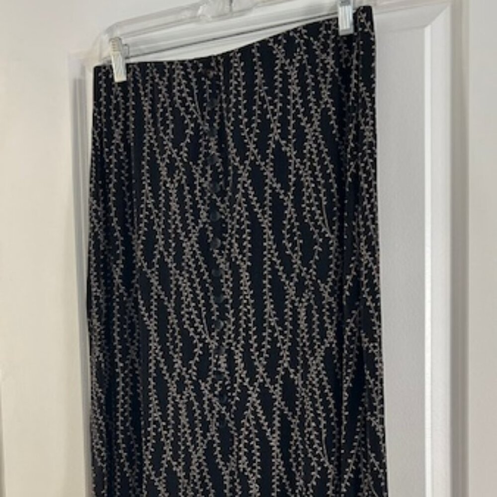 Women's Vintage Briggs New York Maxi Nylon Skirt, Medium